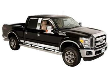 Picture of Putco 99-10 Ford SuperDuty Crew Cab 8ft Long Box - 8in Wide - 12pcs Stainless Steel Rocker Panels