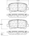 Picture of StopTech 12-18 Honda Pilot Street Select Rear Brake Pads