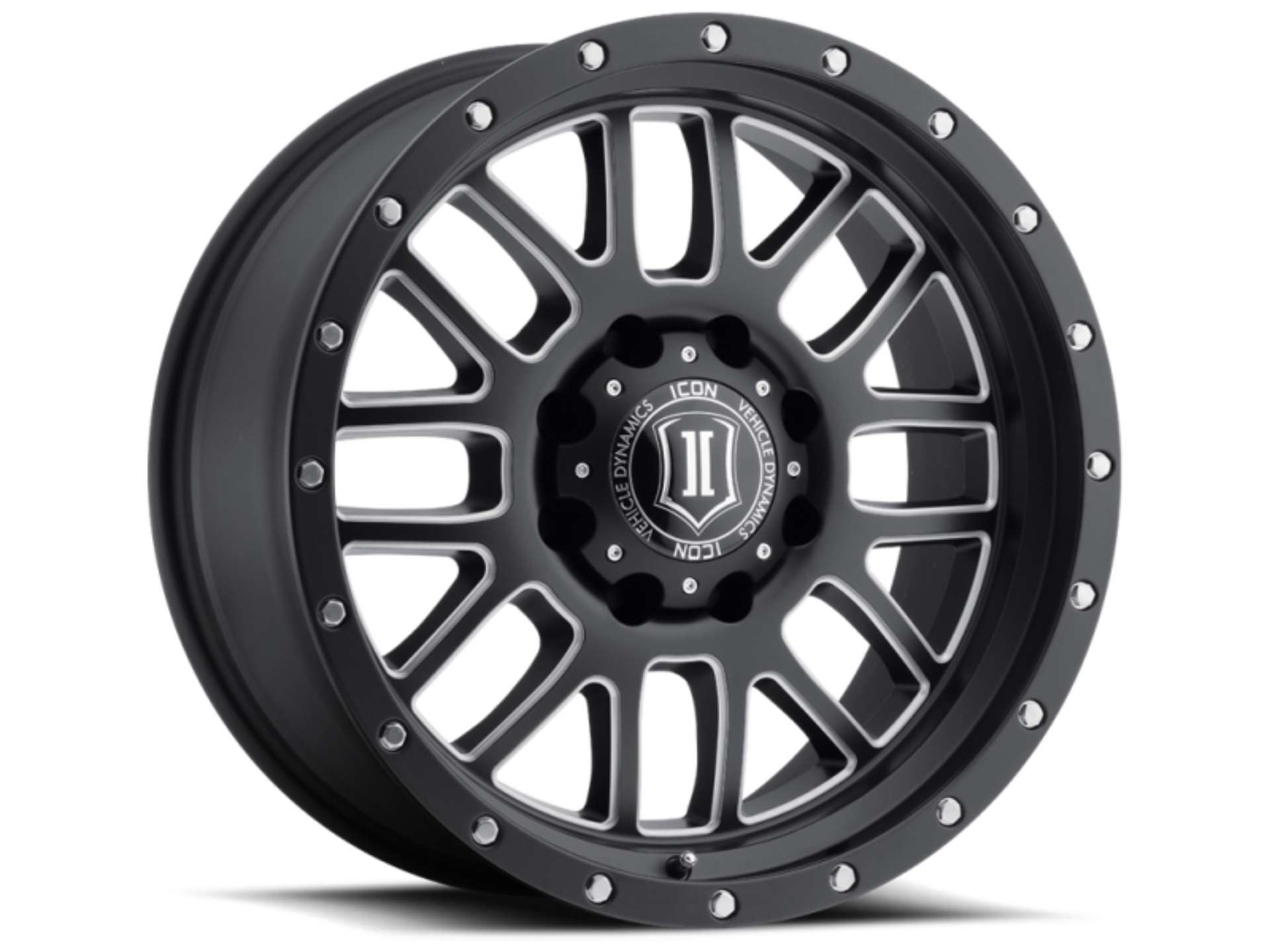 Picture of ICON Alpha 20x9 5x150 16mm Offset 5-625in BS 110-1mm Bore Satin Black-Milled Windows Wheel