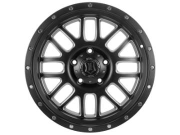 Picture of ICON Alpha 20x9 8x6-5 19mm Offset 5-75in BS 125-2mm Bore Satin Black-Milled Windows Wheel