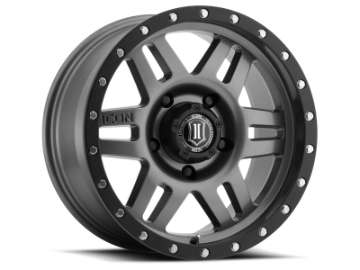 Picture of ICON Six Speed 17x8-5 5x150 25mm Offset 5-75in BS 116-5mm Bore Gun Metal Wheel