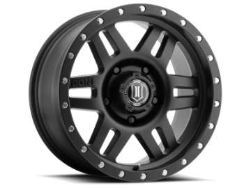 Picture of ICON Six Speed 17x8-5 5x150 25mm Offset 5-75in BS 116-5mm Bore Satin Black Wheel