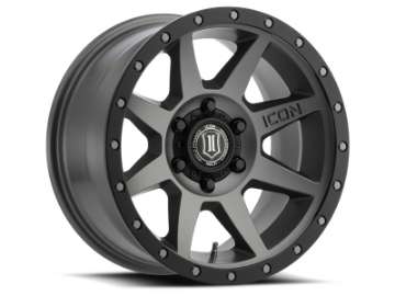 Picture of ICON Rebound 17x8-5 6x135 6mm Offset 5in BS 87-1mm Bore Titanium Wheel