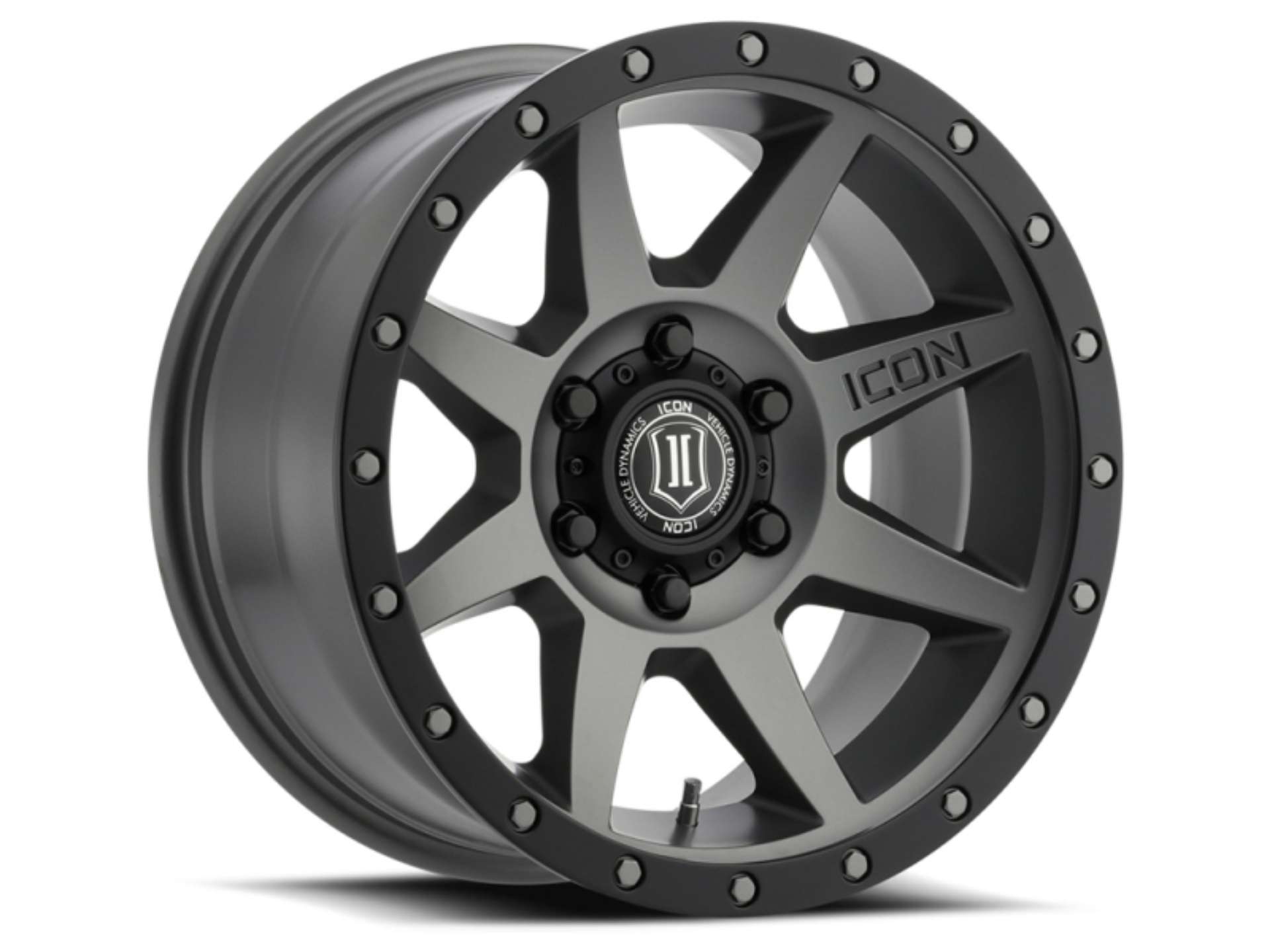 Picture of ICON Rebound 17x8-5 5x5 -6mm Offset 4-5in BS 71-5mm Bore Titanium Wheel