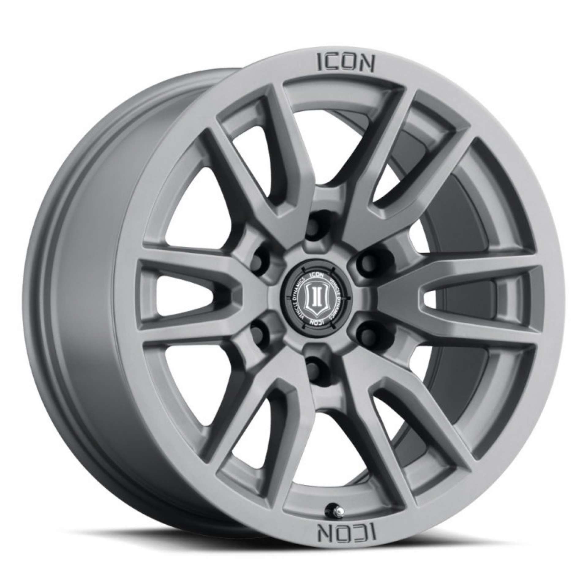 Picture of ICON Vector 6 17x8-5 6x5-5 0mm Offset 4-75in BS 106-1mm Bore Titanium Wheel