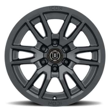 Picture of ICON Vector 6 17x8-5 6x120 0mm Offset 4-75in BS 67mm Bore Satin Black Wheel