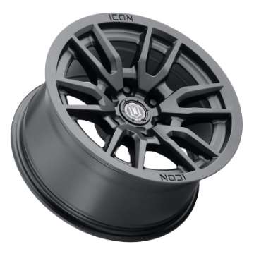 Picture of ICON Vector 6 17x8-5 6x120 0mm Offset 4-75in BS 67mm Bore Satin Black Wheel