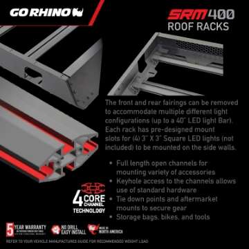 Picture of Go Rhino SRM 400 Roof Rack - 68in