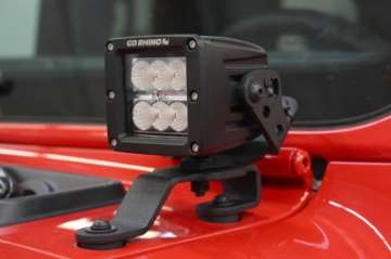 Picture of Go Rhino 18-20 Jeep Wrangler JL-JLU-Gladiator JT Light Mount - 3in Cube