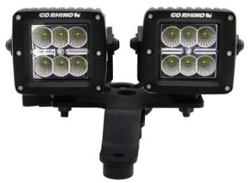 Picture of Go Rhino 18-20 Jeep Wrangler JL-JLU-Gladiator JT Light Mount - Two 3in Cubes