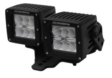 Picture of Go Rhino 18-20 Jeep Wrangler JL-JLU-Gladiator JT Light Mount - Two 3in Cubes