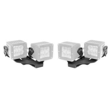 Picture of Go Rhino 18-20 Jeep Wrangler JL-JLU-Gladiator JT Light Mount - Two 3in Cubes