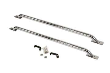 Picture of Go Rhino 14-18 Chevrolet Silverado 1500 & 2019 LTD Classic Stake Pocket Bed Rails - Chrome