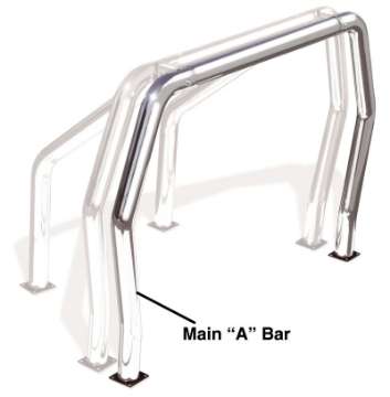 Picture of Go Rhino RHINO Bed Bar - Front Main A bar - Stainless