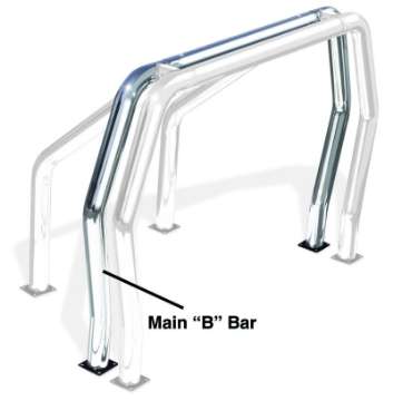 Picture of Go Rhino RHINO Bed Bar - Rear Main B bar - Chrome