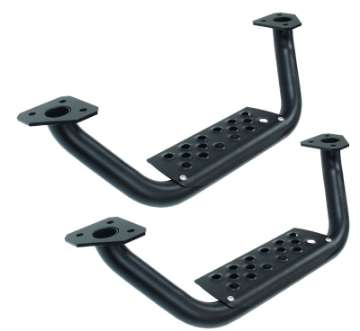 Picture of Go Rhino Dominator Extreme D6 SideSteps - Tex Blk - 4in Drop Down Steps Pair