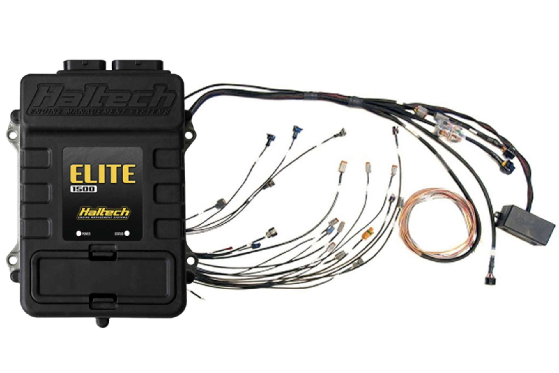 Picture of Haltech Elite 1500 Terminated Harness ECU Kit w- 1G CAS-Square EV1 Injector Connectors