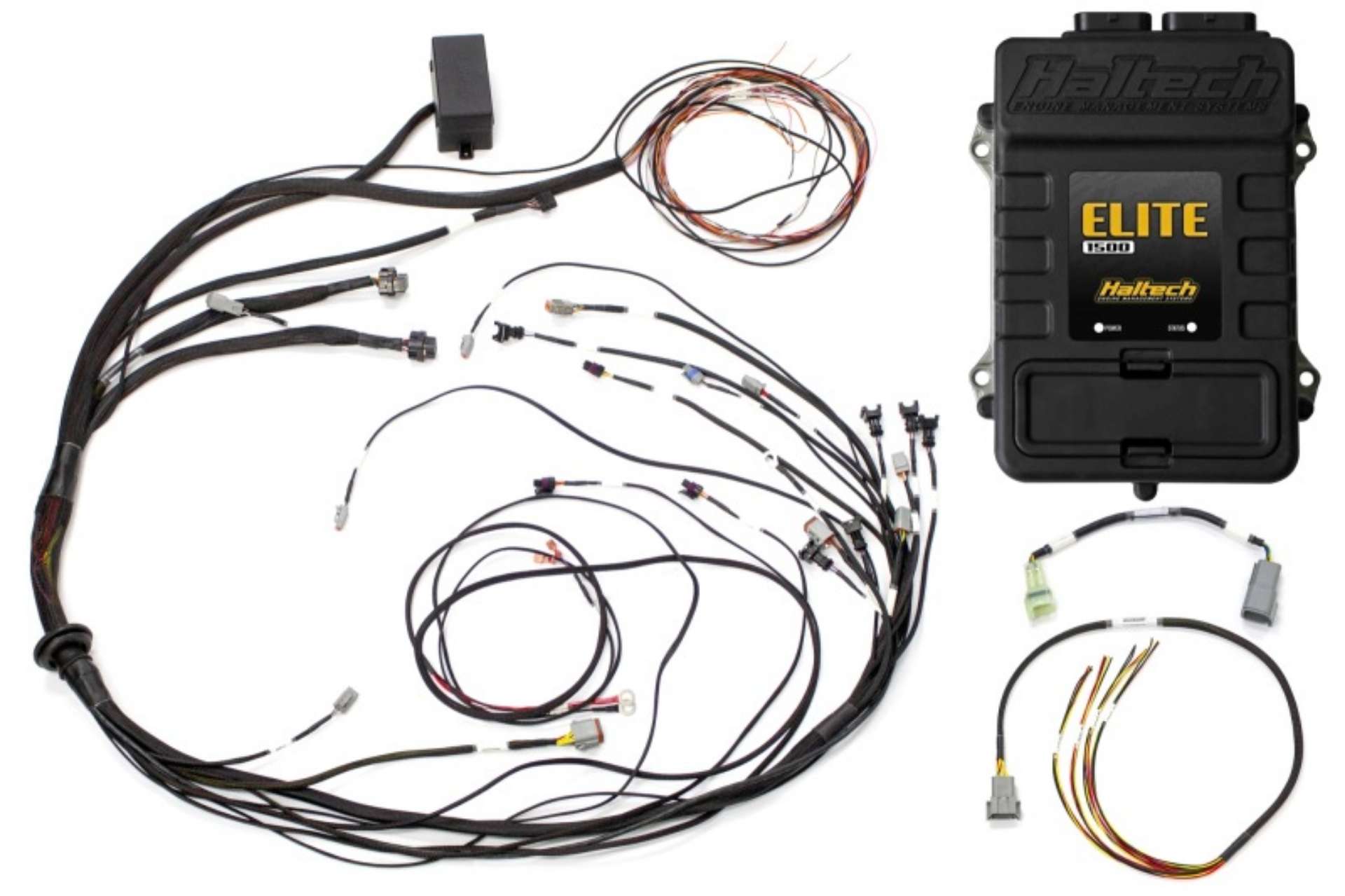 Picture of Haltech Elite 1500 Terminated Harness ECU Kit w- Square EV1 Injector Connectors