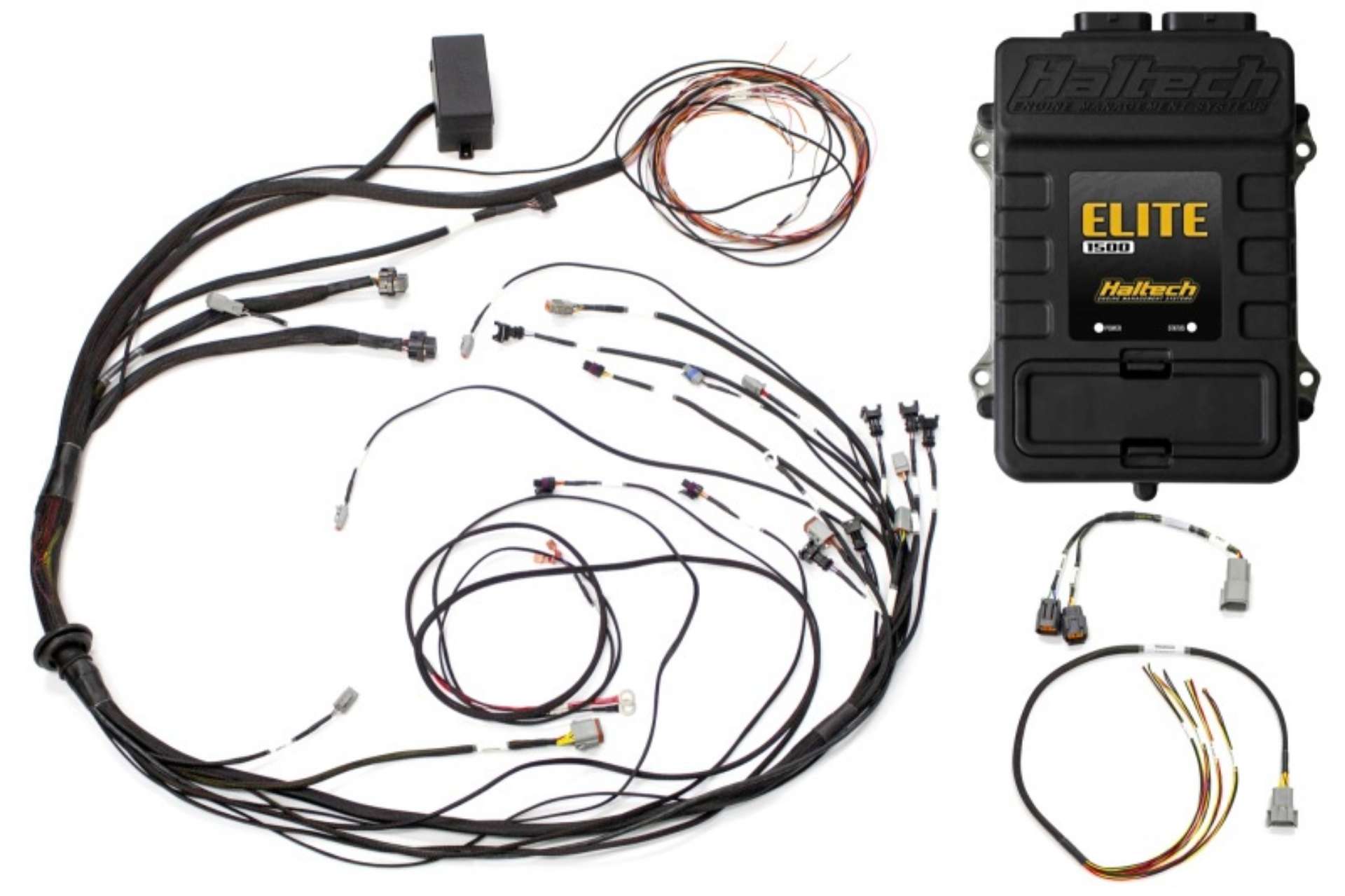 Picture of Haltech Elite 1500 Terminated Harness ECU Kit w- Square EV1 Injector Connectors