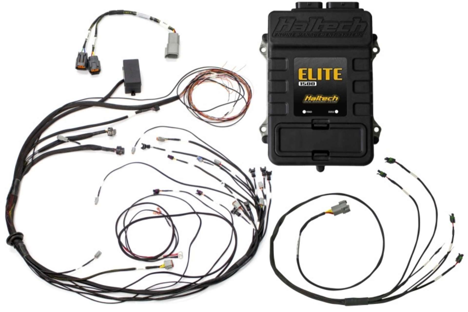 Picture of Haltech Elite 1500 Terminated Harness ECU Kit w- Square EV1 Injector Connectors