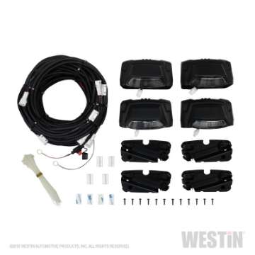 Picture of Westin R5 LED Light Kit - 4 End Caps Integrated LED Lights w- Wiring Harness - Black