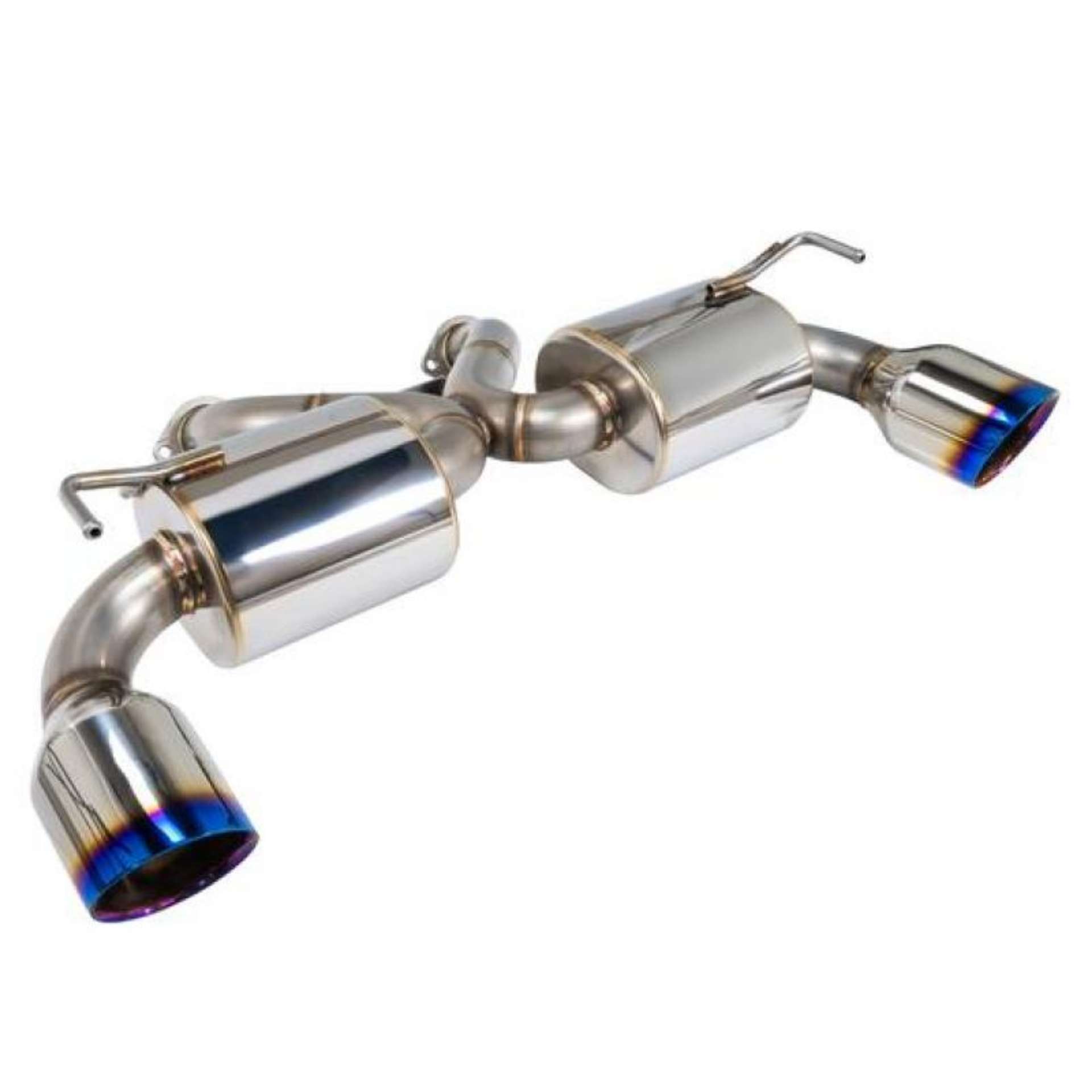 Picture of Remark Nissan 370Z Z34 V2 Axle Back Exhaust w- Burnt Stainless Steel Double Wall Tip