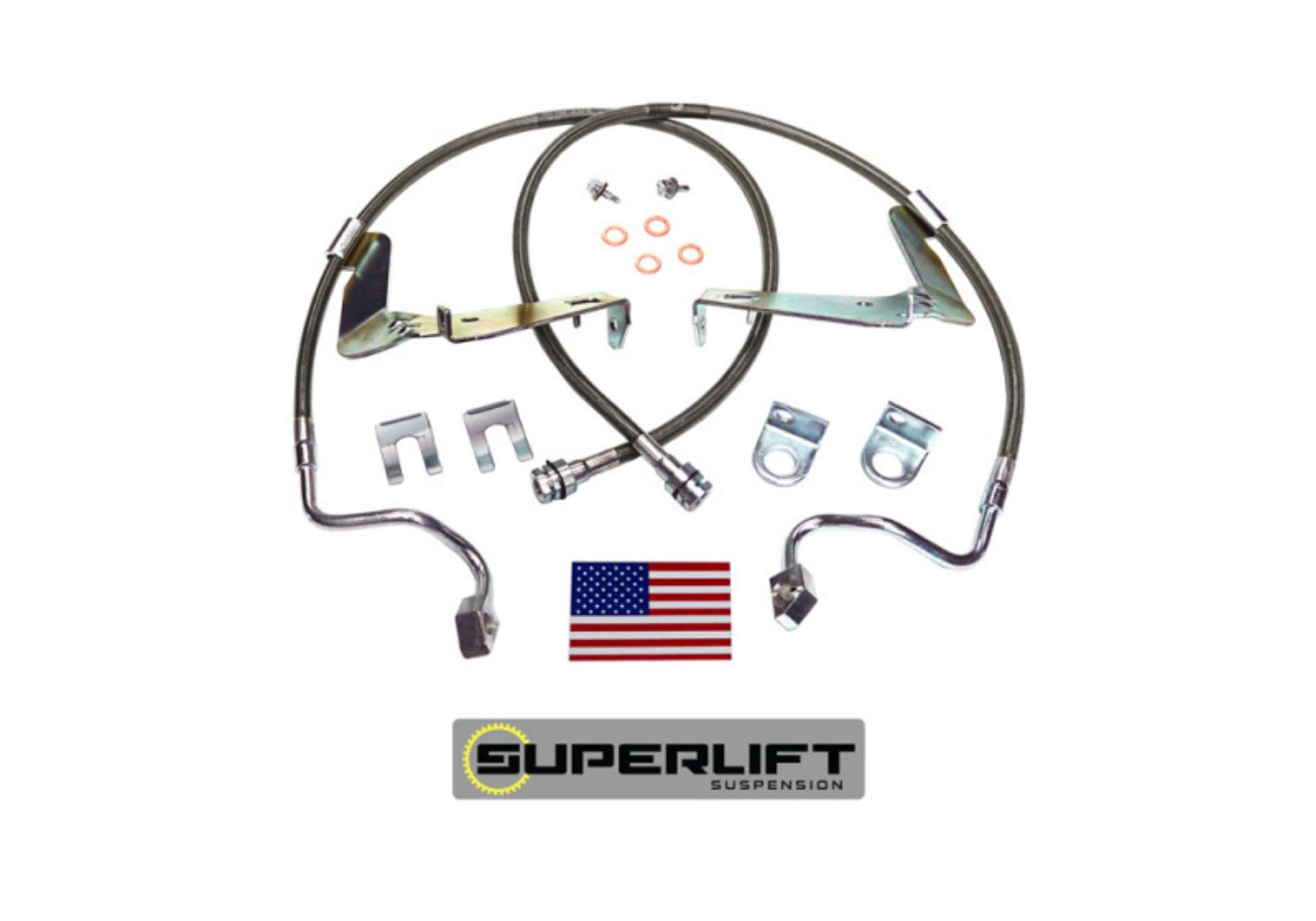 Picture of Superlift 08-10 Ford F-250-F-350 w- 6-10in Lift Kit Pair Bullet Proof Brake Hoses