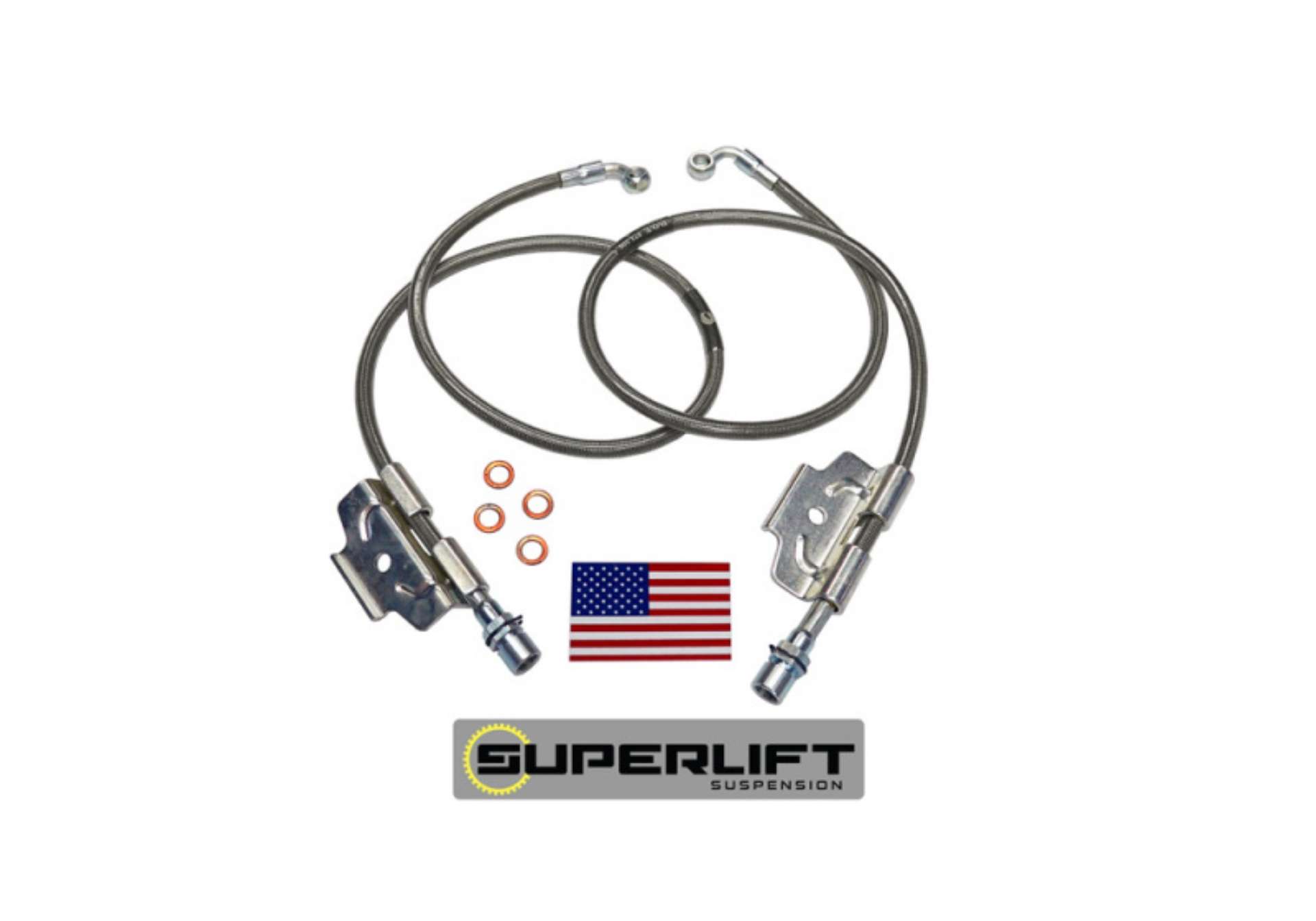 Picture of Superlift 03-13 Dodge Ram 2500-3500 w- 4-6in Lift Kit Pair Bullet Proof Brake Hoses