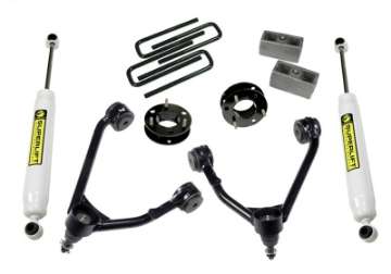 Picture of Superlift 07-16 Chevy Silv 1500 2WD 3-5in Lift Kit w- Cast Steel Control Arms & Rear Shocks