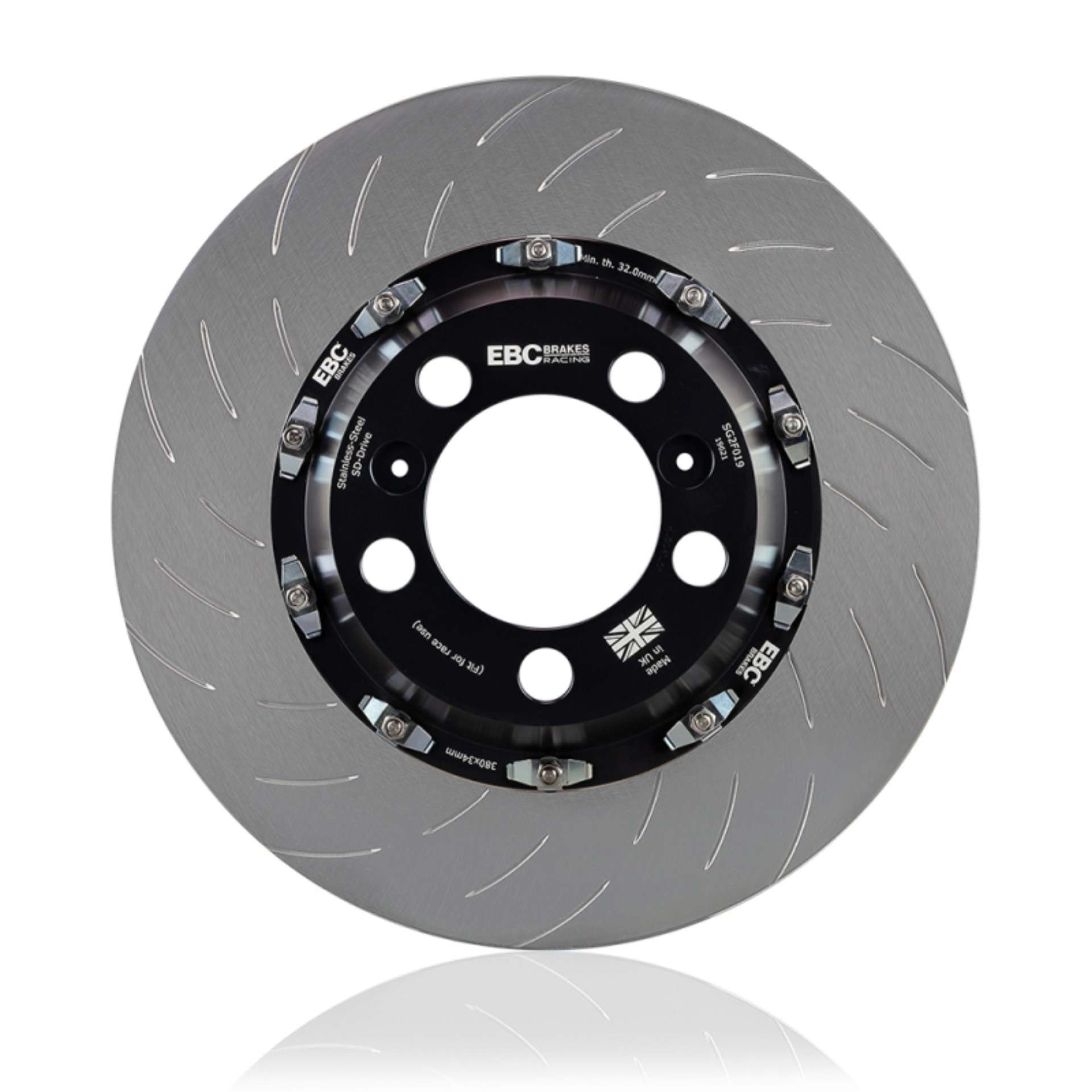 Picture of EBC Racing 02-07 Dodge Viper 8-3L 2 Piece Floating Conversion SG Racing Front Rotors