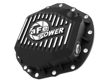 Picture of aFe 2020 Chevrolet Silverado 2500 HD  Rear Differential Cover Black ; Pro Series w- Machined Fins