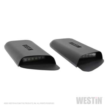 Picture of Westin 18-20 Jeep Wrangler JL 2dr LED Hood Scoops - Textured Black