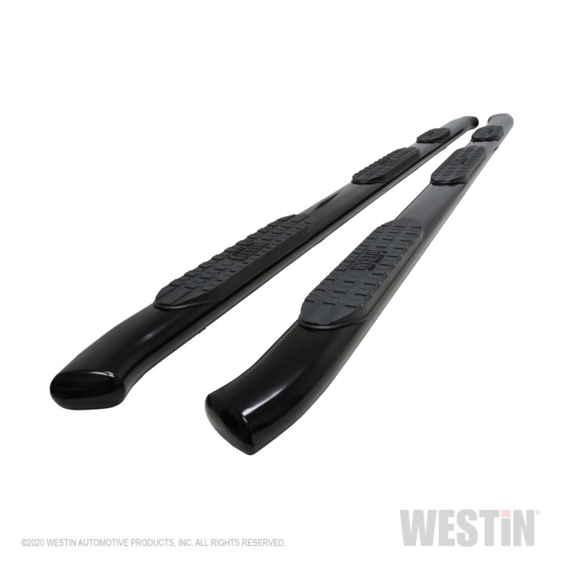 Picture of Westin 2020 Chevy Silverado 2500-3500 Double Cab 8ft Bed PRO TRAXX 5 Oval W2W Nerf Bars - Black