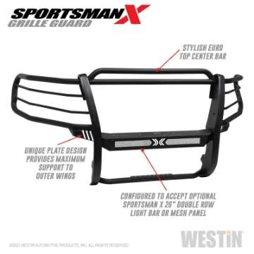 Picture of Westin 15-20 Chevy Suburban-Tahoe Sportsman X Grille Guard - Textured Black