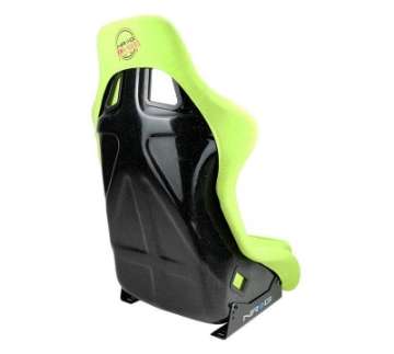 Picture of NRG FRP Bucket Seat PRISMA Edition - Large Neon Green Alcantara-  Pearlized Back