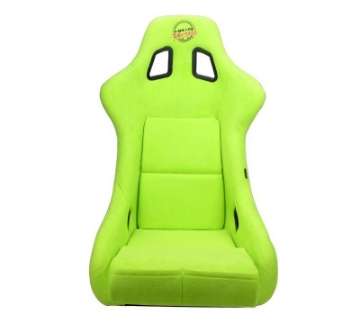 Picture of NRG FRP Bucket Seat PRISMA Edition - Large Neon Green Alcantara-  Pearlized Back