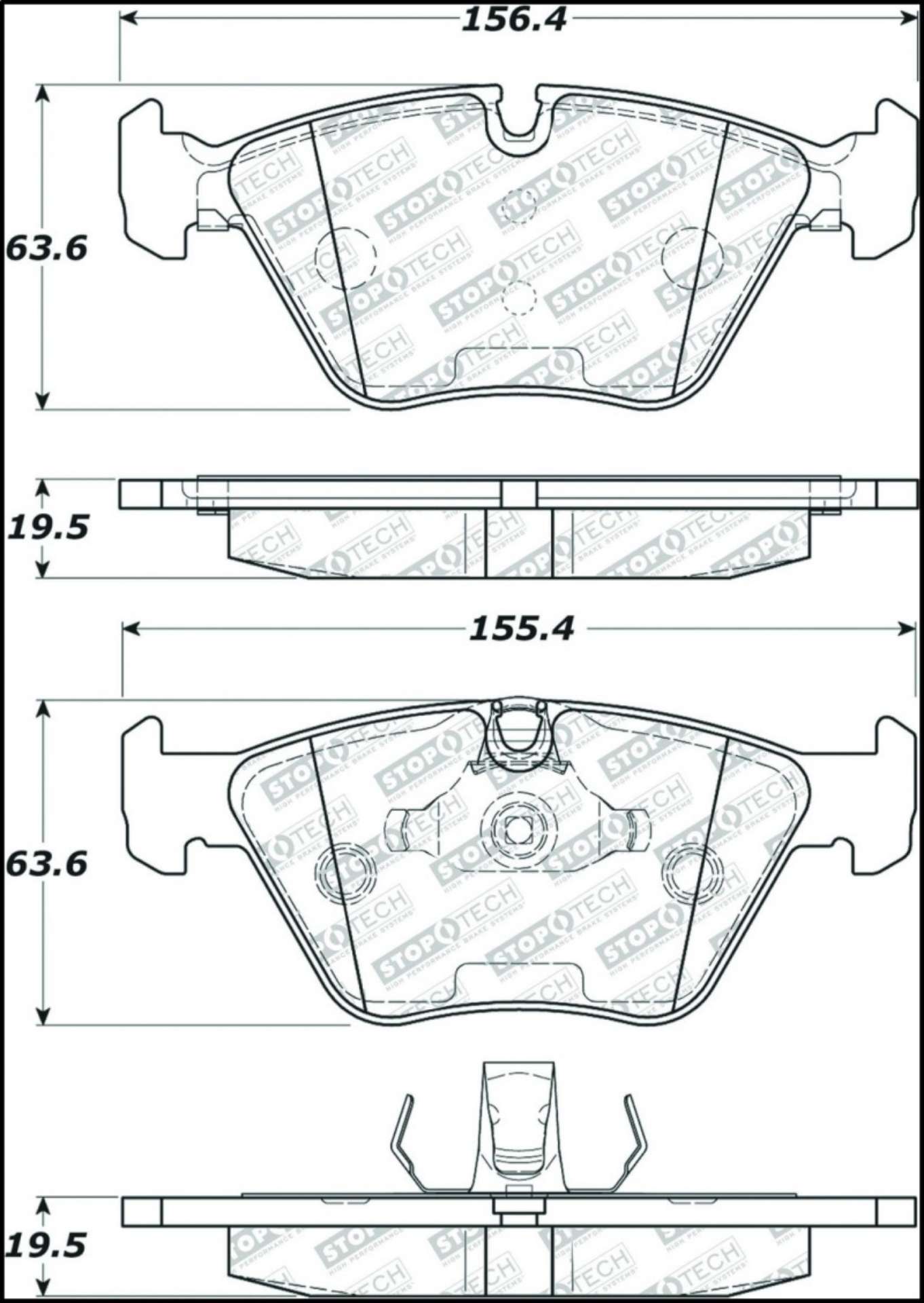 Picture of StopTech 06-08 BMW M3-Z4 Street Select Brake Pads w-Hardware - Front