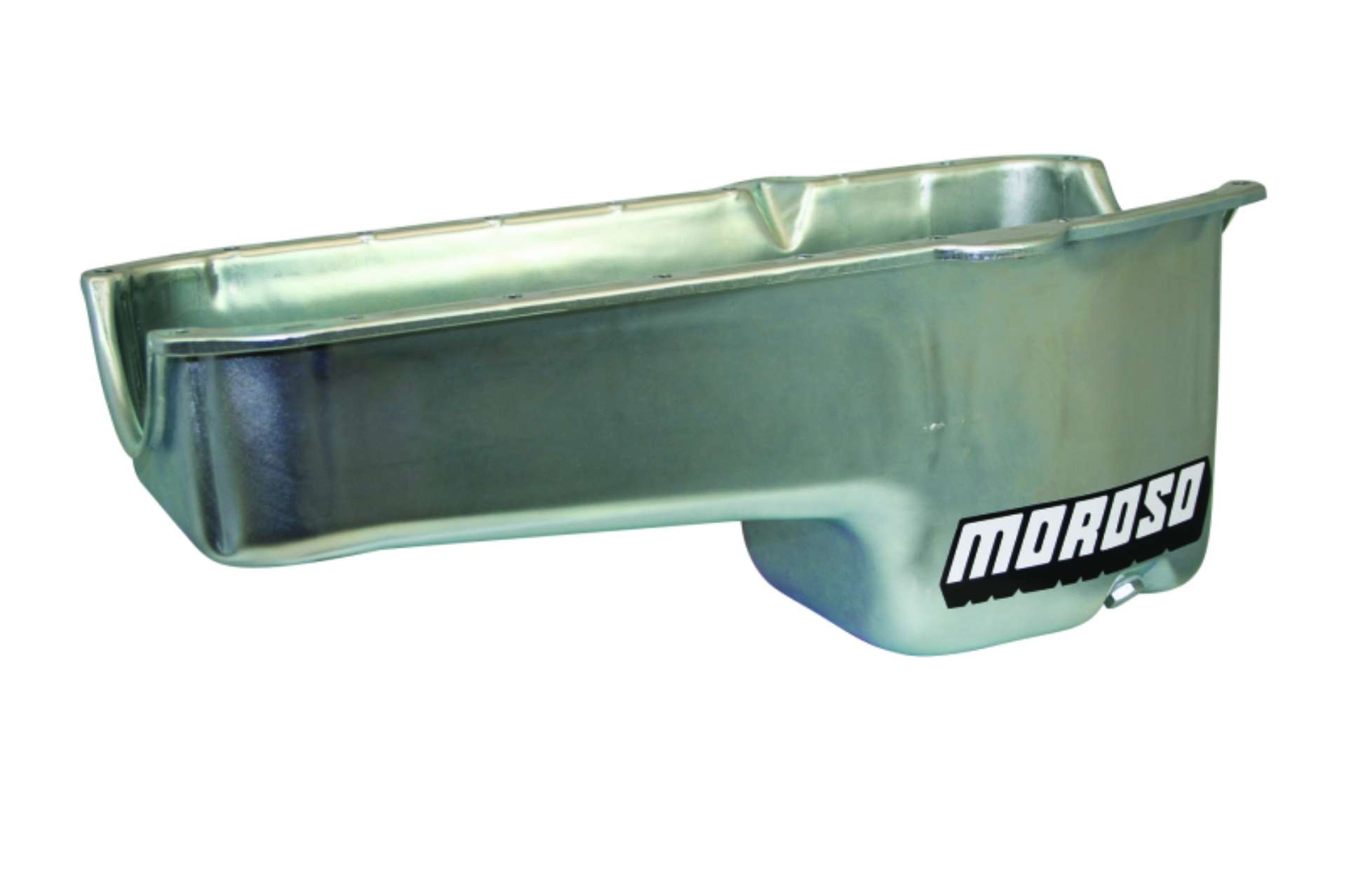 Picture of Moroso 80-85 Chevrolet SBC w-Passenger Side Dipstick Wet Sump 6qt 8-25in Steel Oil Pan - Blk