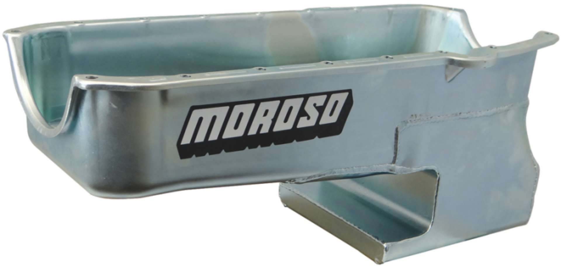 Picture of Moroso Pre-80 Chevrolet Small Block w-Driver Side Dipstick Wet Sump 6qt 9in Steel Oil Pan - Black