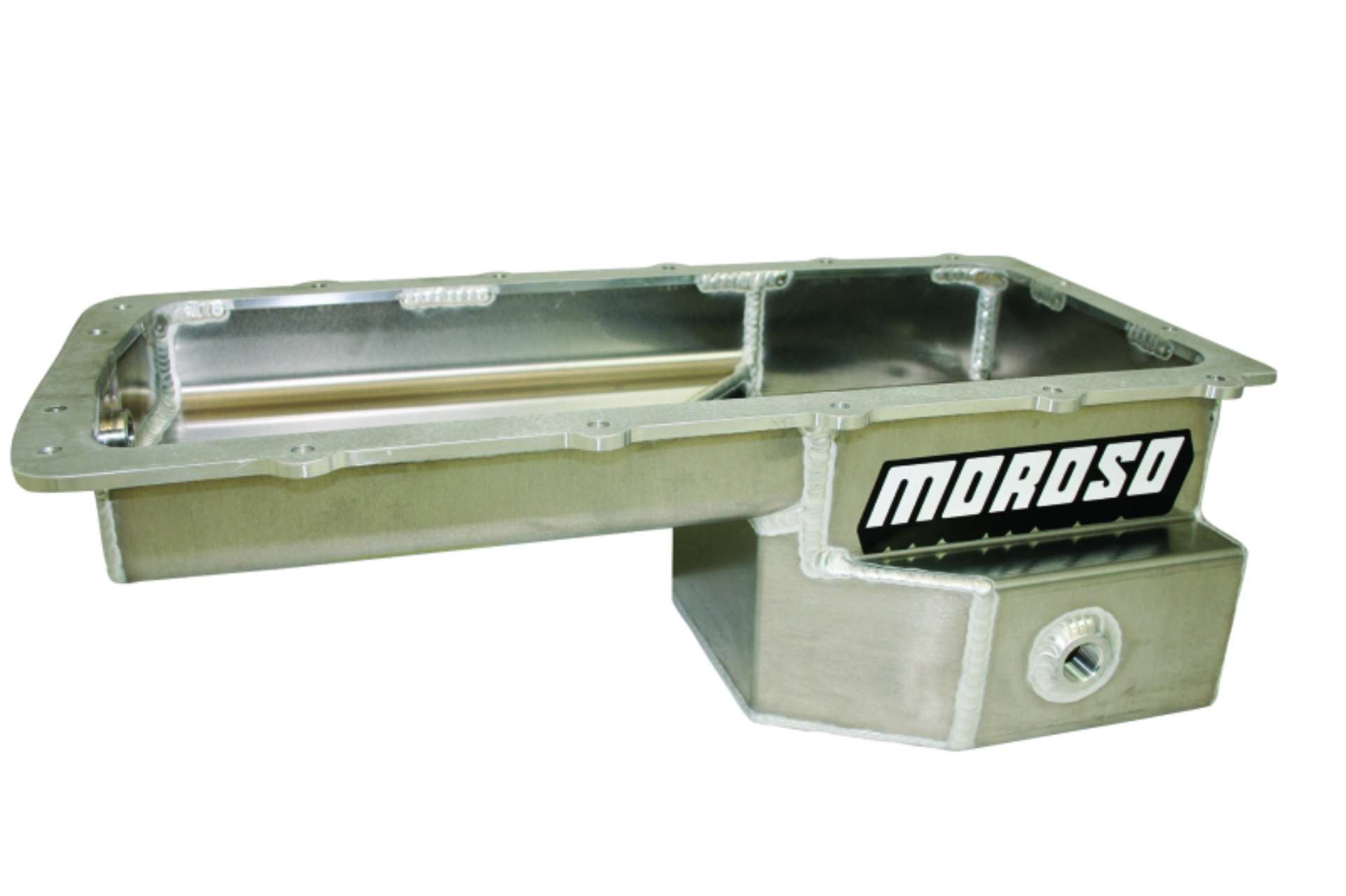 Picture of Moroso Ford 5-0 Coyote w-Rear Sump Drag Race Baffled Wet Sump 9qt Aluminum Oil Pan