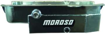 Picture of Moroso 80-85 Chevrolet Small Block w-1in Inspection Bung Wet Sump 8qt 6-5in Steel Oil Pan