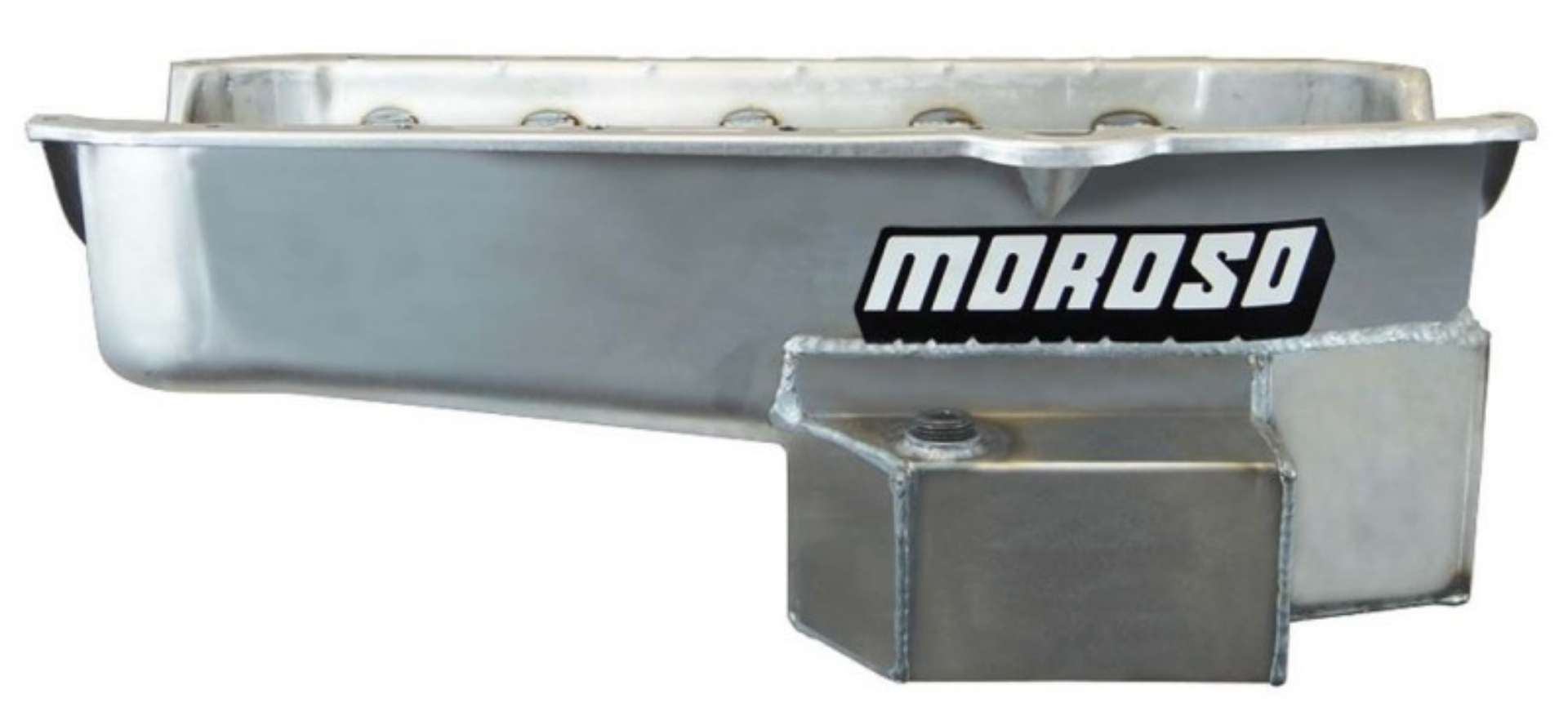 Picture of Moroso 80-85 Chevy Small Block-Dart w-2 Pc Seal Road Race Wet Sump 7qt 7-5in Steel Oil Pan - Black