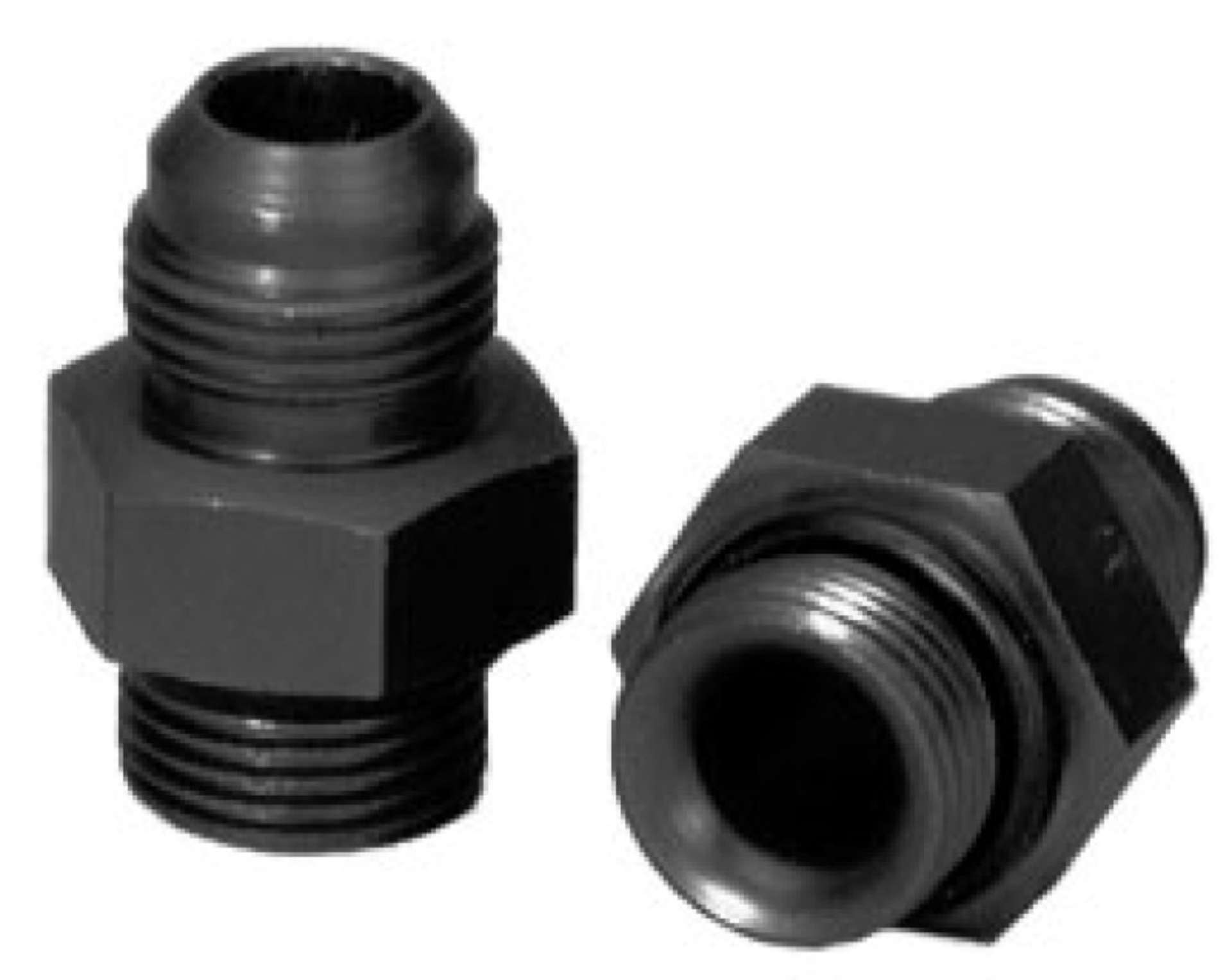 Picture of Moroso Dry Sump-External Oil Pump Fitting -10An to -10An w-O-Ring - Aluminum - 2 Pack