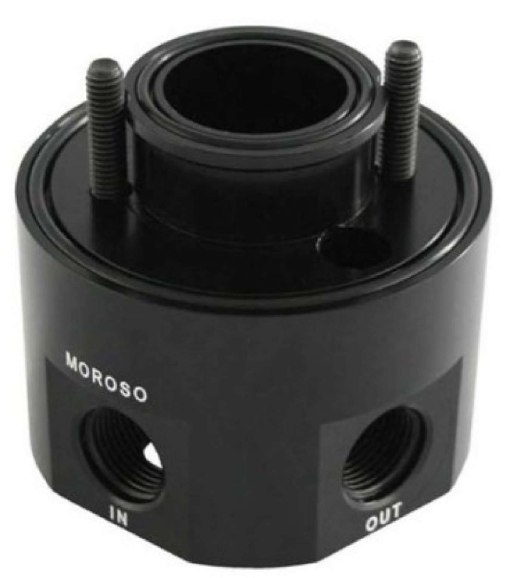 Picture of Moroso Chevrolet Small Block Oil Filter Adapter - Sandwich - Oil Cooler