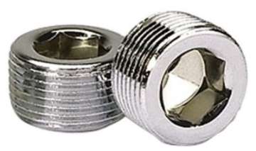 Picture of Moroso Chrome Plated Pipe Plugs - 3-4in NPT Thread - 2 Pack