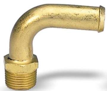 Picture of Moroso Streamline Fuel Line Fitting - 3-8in NPT to 1-2in Hose - 90 Degree - Single