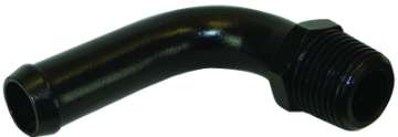 Picture of Moroso Streamline Air-Oil Separator Fitting - 3-8in to 1-2in Hose - 90 Degree - Black - Single