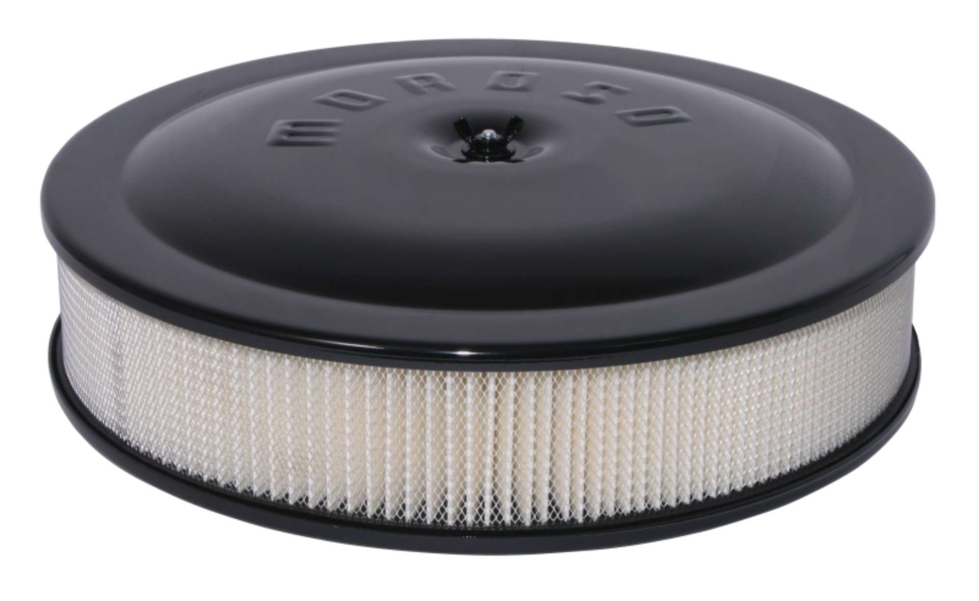 Picture of Moroso Racing Air Cleaner - 14in x 3in Filter - Aluminum - Black Powder Coat