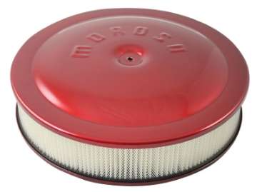 Picture of Moroso Racing Air Cleaner - 14in x 3in Filter - Aluminum - Red Powder Coat