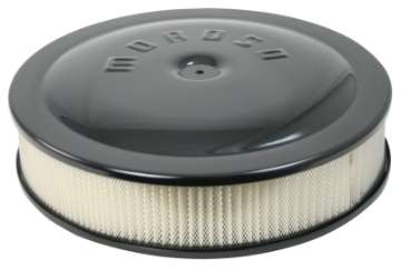 Picture of Moroso Racing Air Cleaner - 14in x 3in Filter - Raised Bottom - Aluminum - Black Powder Coat